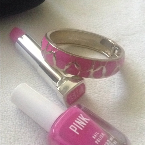 Express hot pink and gold bangle bracelet - Picture 3 of 6